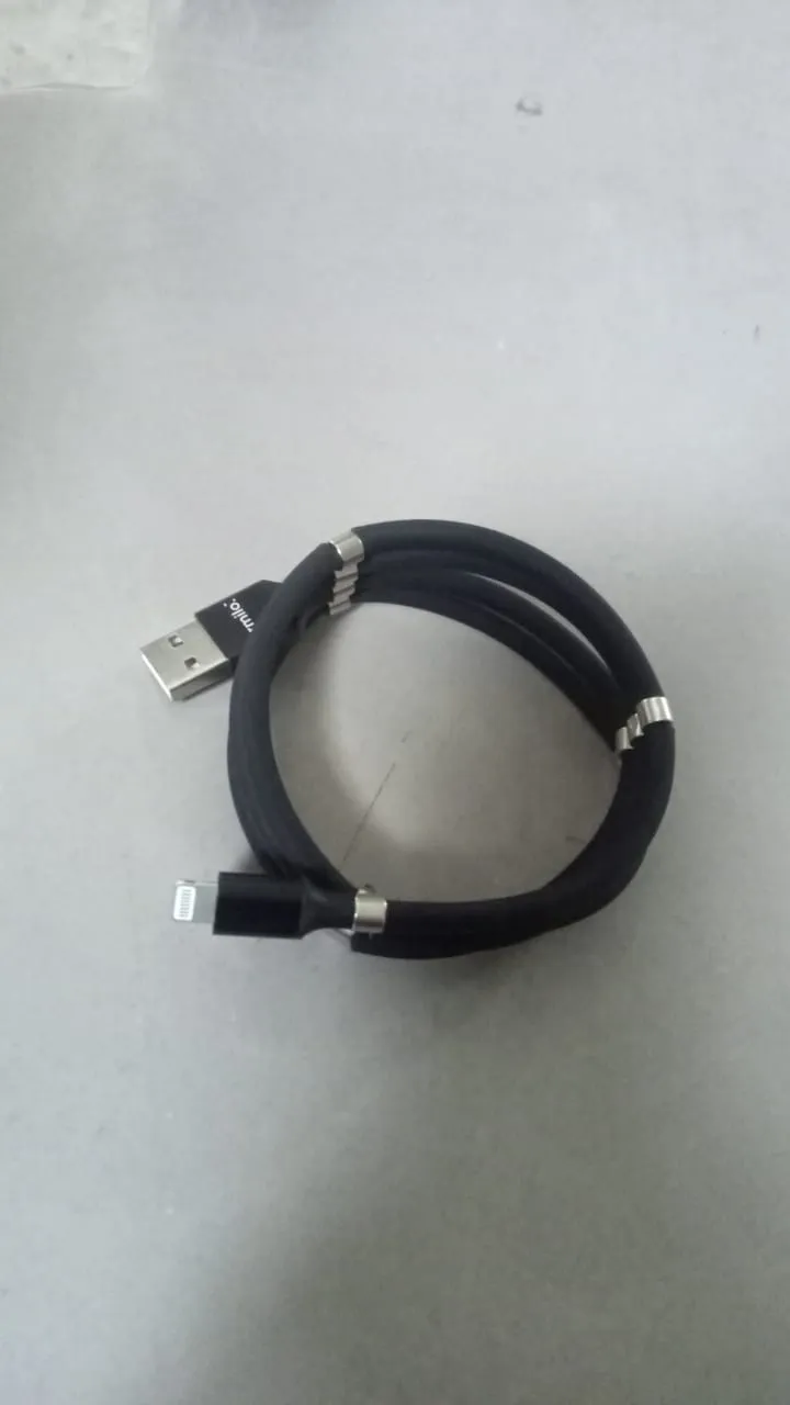 USB Cable, Charging Cable 3A Fast Charge and Sync Most Stunning Charging Cable, Magnetic Charging Cable Charging Cable for Phone (Compatible with (No More Messy Cables in Car & Home), (120 CM), ( Black), One Cable)