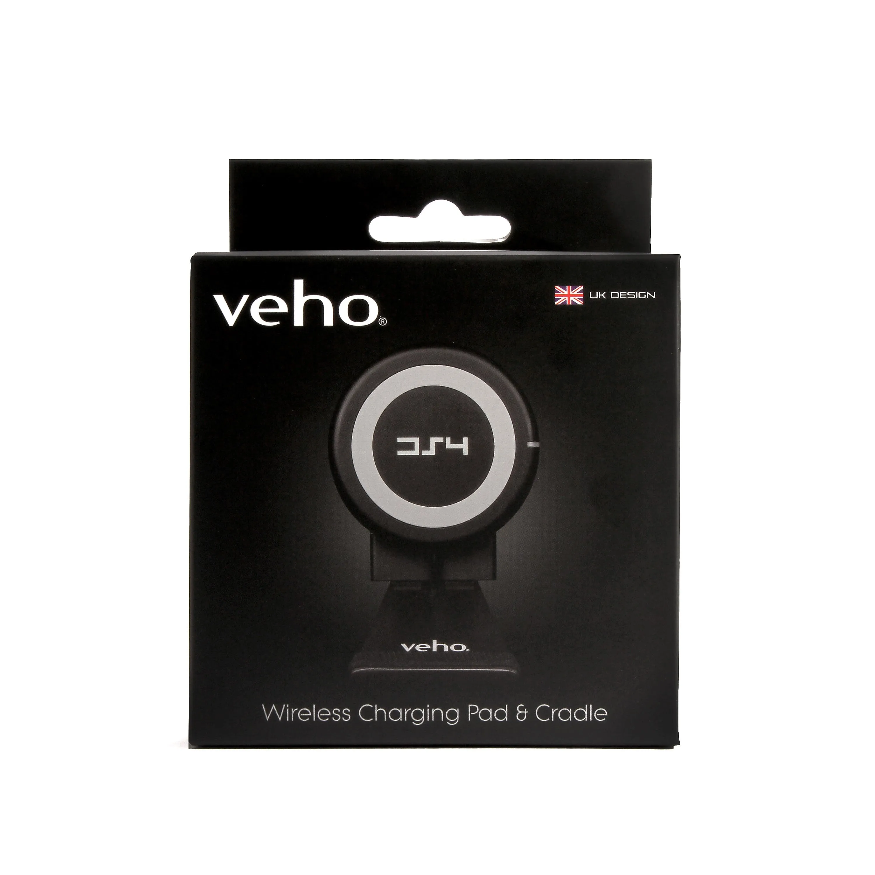 Veho DS-4 Charging Pad |Qi 1.2 Wireless Charger | Charging Pad / Cradle / Stand | Samsung Galaxy S9/S8 10W Fast Charge | iPhone X 7.5W Charge | Qi Enabled Devices