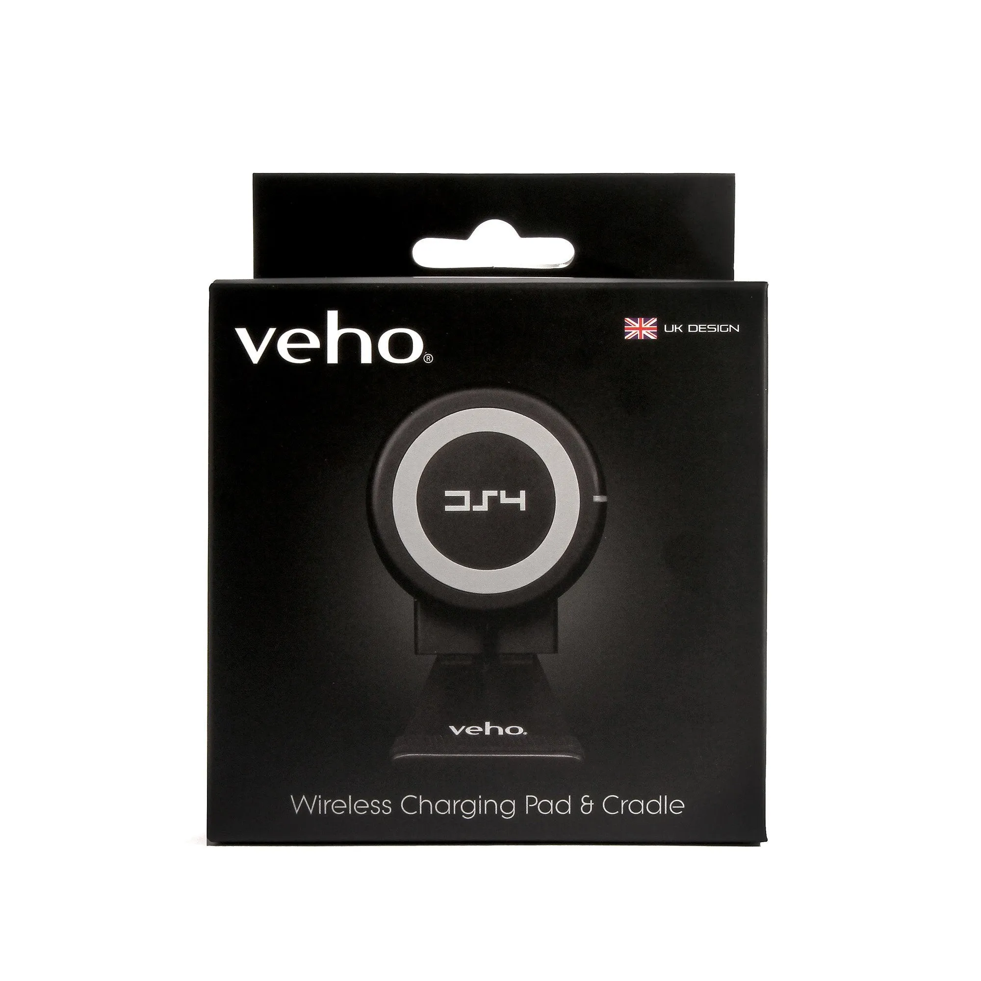 Veho DS-4 Charging Pad |Qi 1.2 Wireless Charger | Charging Pad / Cradle / Stand | Samsung Galaxy S9/S8 10W Fast Charge | iPhone X 7.5W Charge | Qi Enabled Devices