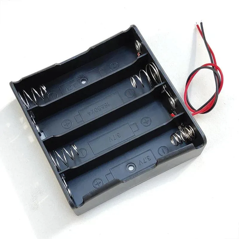 Versatile 18650 Battery Holder Cases with Wire Lead - 1X, 2X, 3X, 4X Storage Solutions