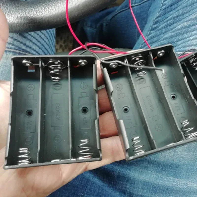 Versatile 18650 Battery Storage Cases - 1 to 4 Slot DIY Power Bank Holders with Wire Leads