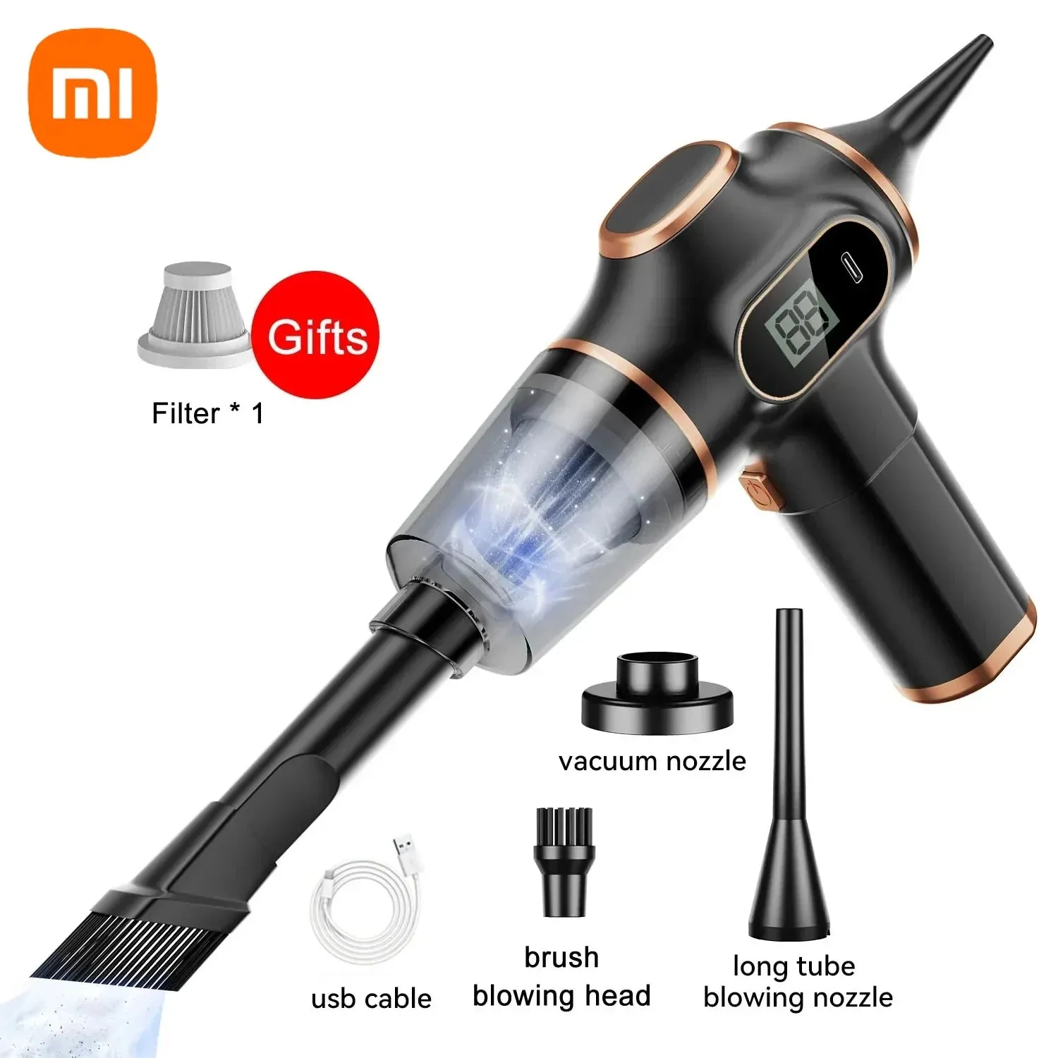 Xiaomi 9500000Pa Wireless Vacuum Cleaner 5 in1 Automobile Portable Vacuum Cleaner Handheld Mini Car Household Cleaning Appliance