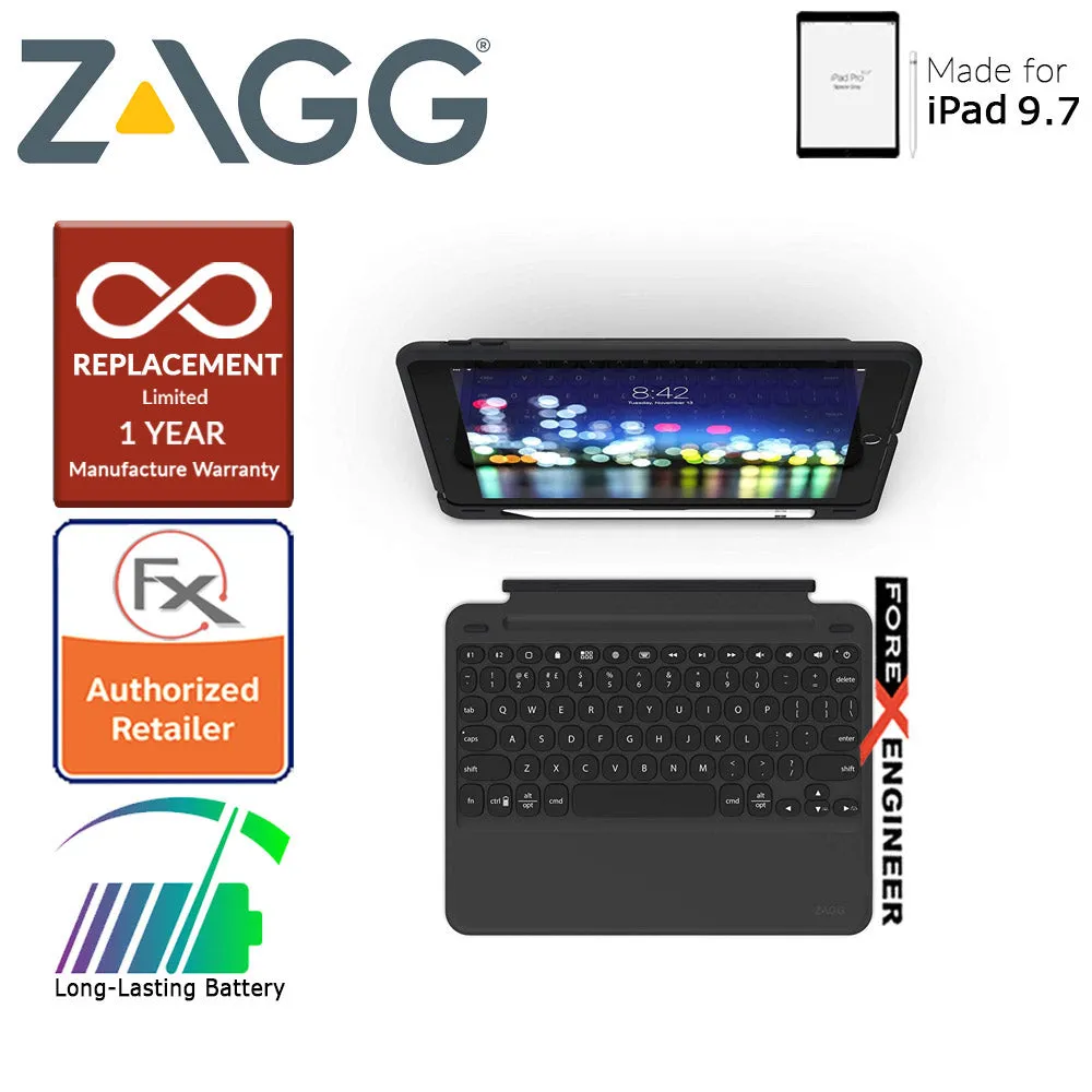 Zagg Keyboard Slim Book Go for iPad 9.7 inch - Ultra Slim Keyboard and Detachable Case