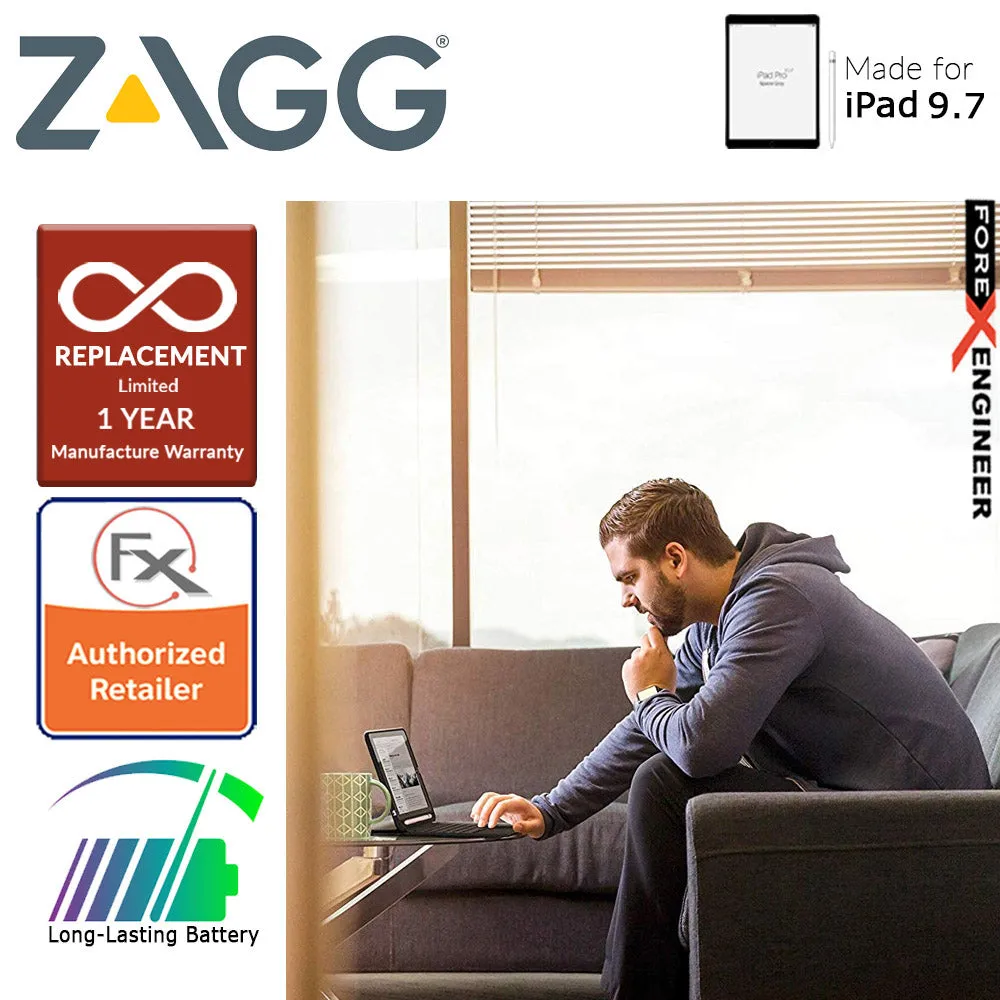 Zagg Keyboard Slim Book Go for iPad 9.7 inch - Ultra Slim Keyboard and Detachable Case